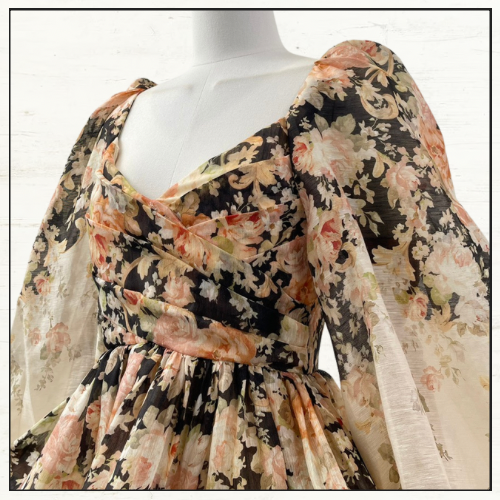 ILLUSTRATION DRAPED MINI DRESS