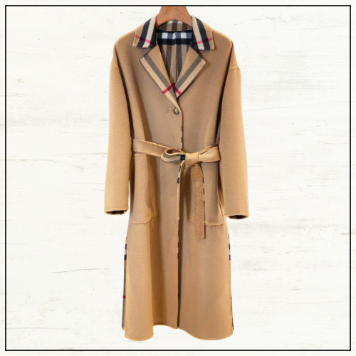 REVERSIBLE CHECK WOOL COAT