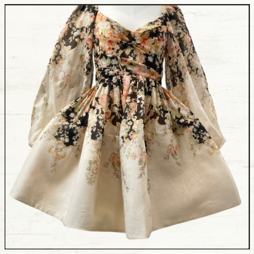 ILLUSTRATION DRAPED MINI DRESS