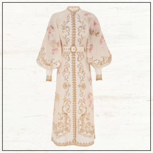 HYPNOTIC BUTTONED MIDI DRESS