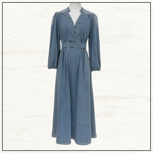 ASCENSION DENIM MIDI DRESS