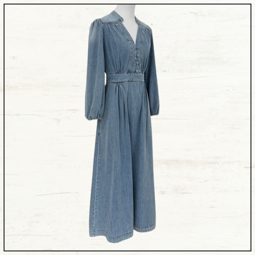 ASCENSION DENIM MIDI DRESS