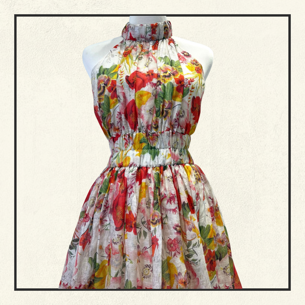 WONDERLAND HALTER DRESS