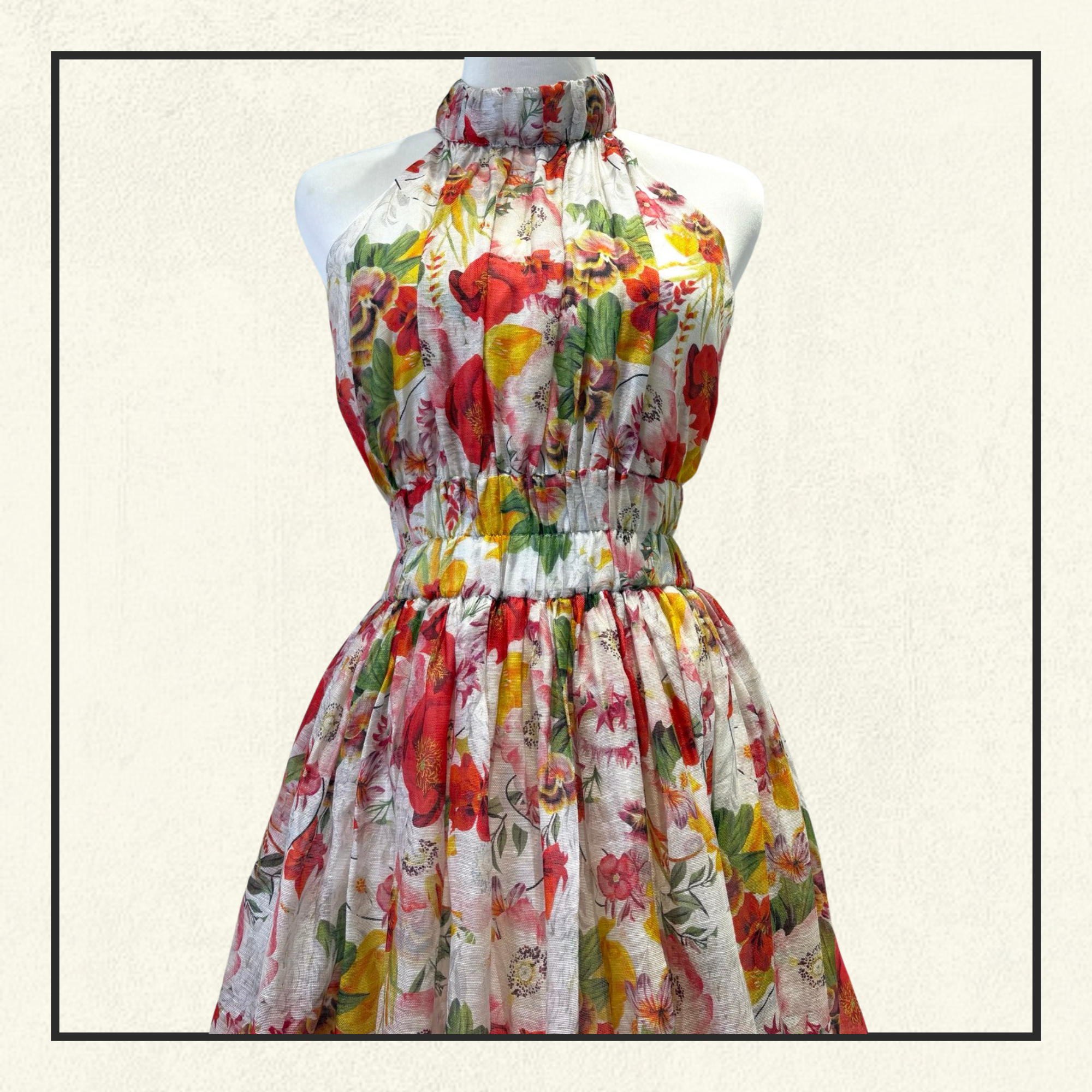WONDERLAND HALTER DRESS