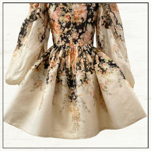 ILLUSTRATION DRAPED MINI DRESS