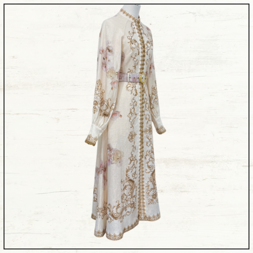 HYPNOTIC BUTTONED MIDI DRESS