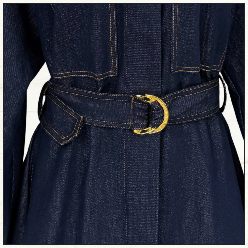 DENIM CARGO MIDI DRESS