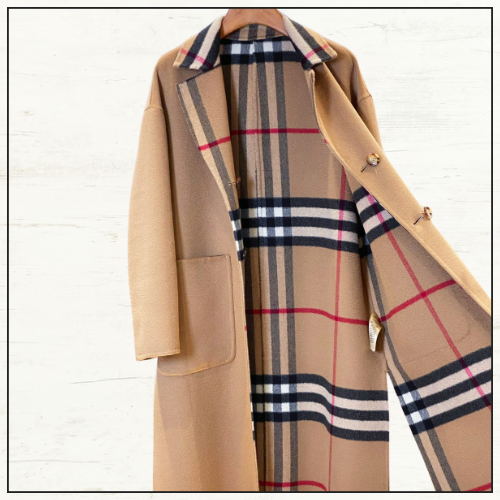 REVERSIBLE CHECK WOOL COAT