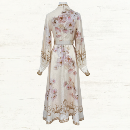 HYPNOTIC BUTTONED MIDI DRESS