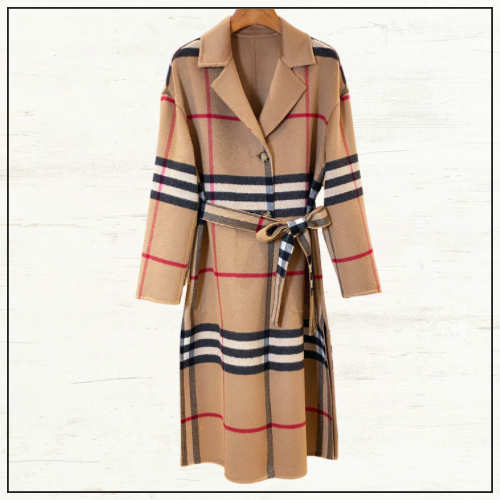 REVERSIBLE CHECK WOOL COAT
