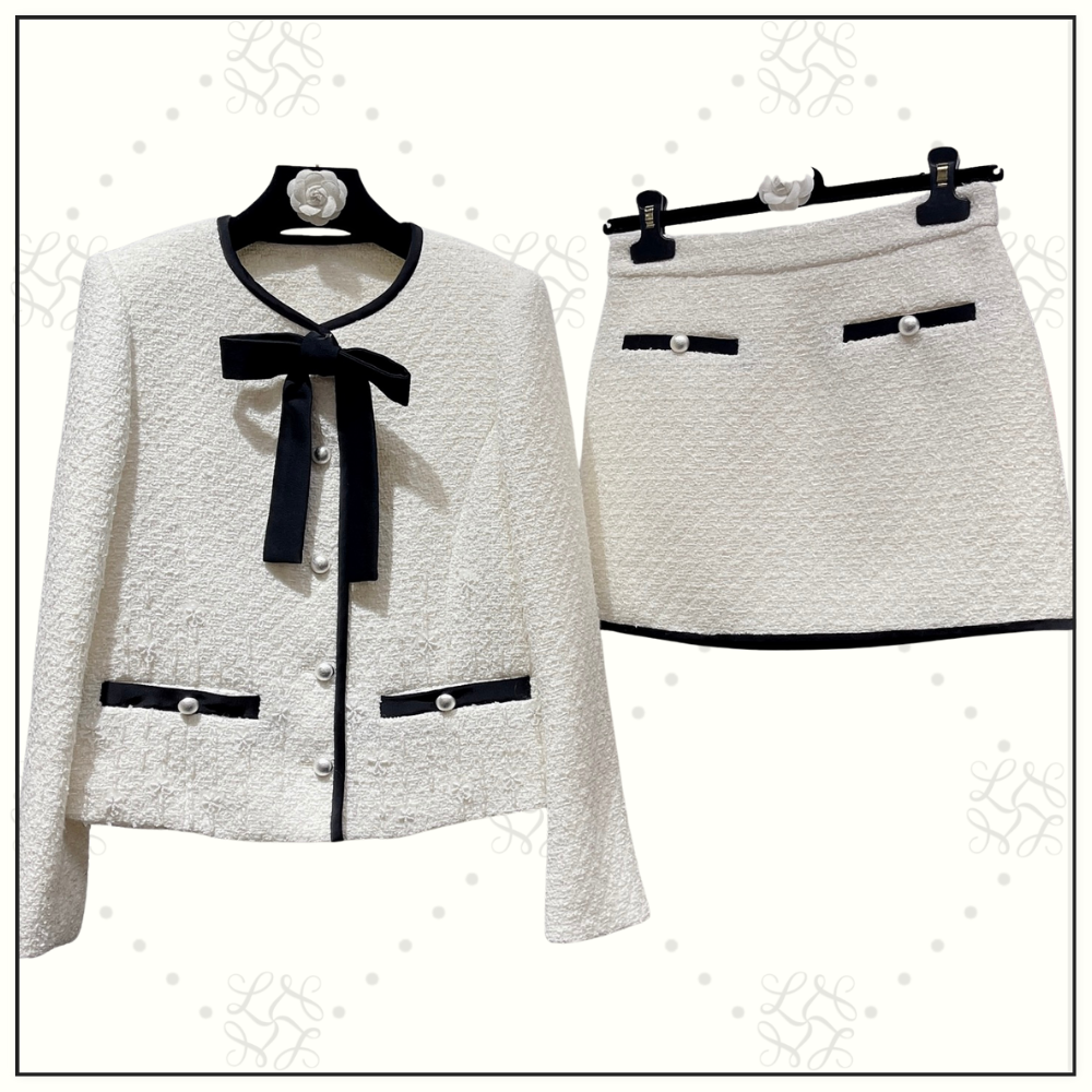 TWEED JACKET & MINI SKIRT