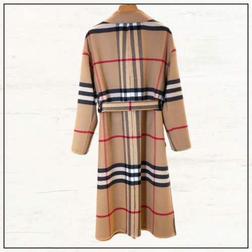REVERSIBLE CHECK WOOL COAT