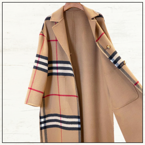 REVERSIBLE CHECK WOOL COAT