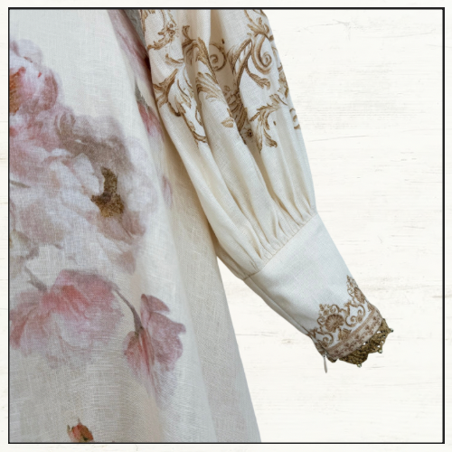 HYPNOTIC BUTTONED MIDI DRESS