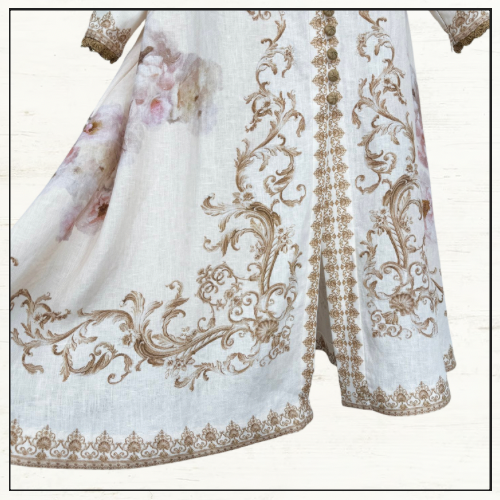 HYPNOTIC BUTTONED MIDI DRESS