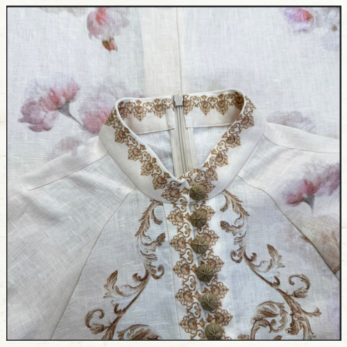 HYPNOTIC BUTTONED MIDI DRESS