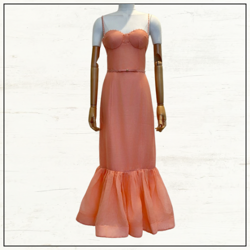 HYPNOTIC SILK BLEND BUSTIER GOWN
