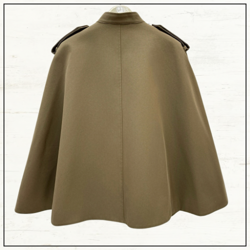 DOUBLE BREASTED COTTON CAPE