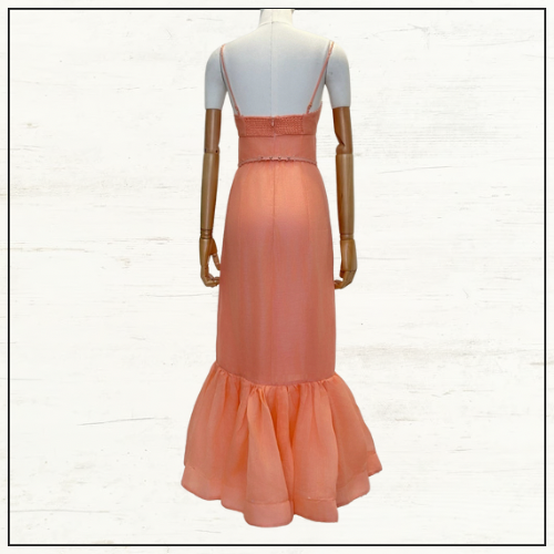 HYPNOTIC SILK BLEND BUSTIER GOWN