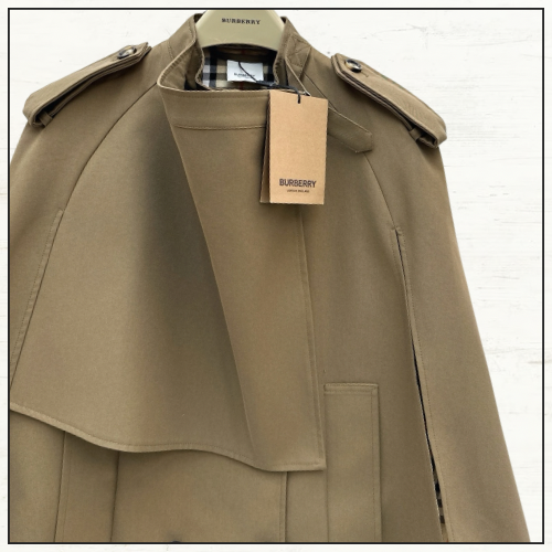 DOUBLE BREASTED COTTON CAPE