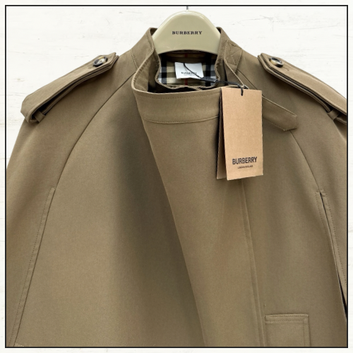 DOUBLE BREASTED COTTON CAPE