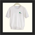 SILK KNIT SHORT SLEEVE TOP