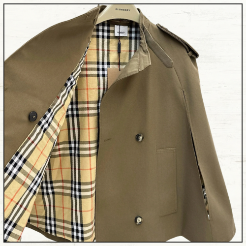 DOUBLE BREASTED COTTON CAPE