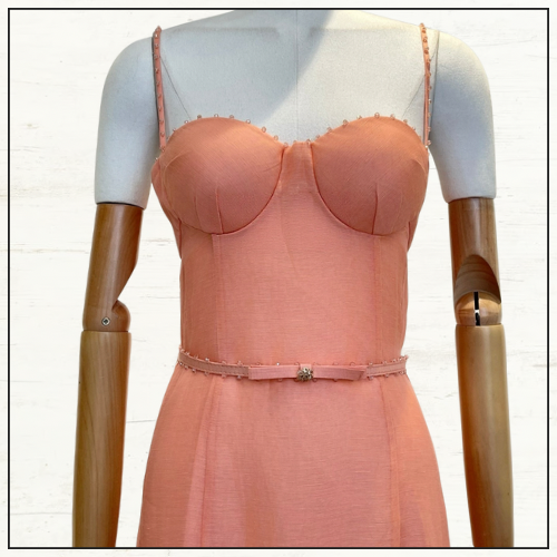 HYPNOTIC SILK BLEND BUSTIER GOWN