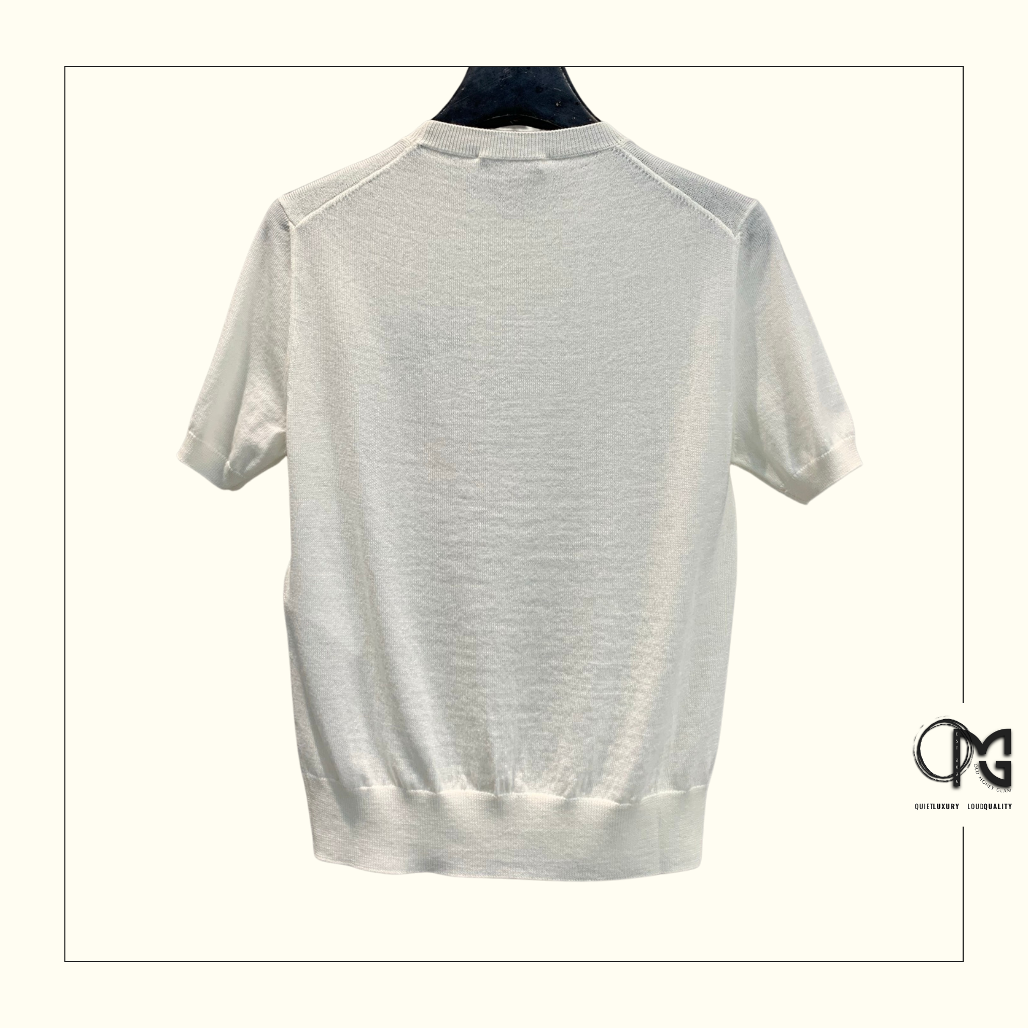 SILK KNIT SHORT SLEEVE TOP