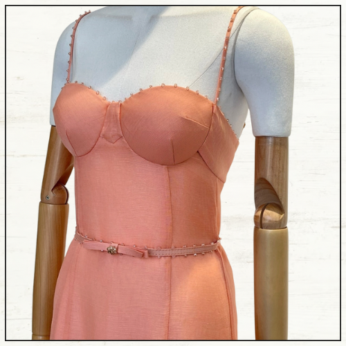 HYPNOTIC SILK BLEND BUSTIER GOWN