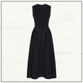 DENIM PANELLED MIDI DRESS