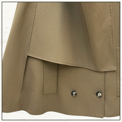 DOUBLE BREASTED COTTON CAPE