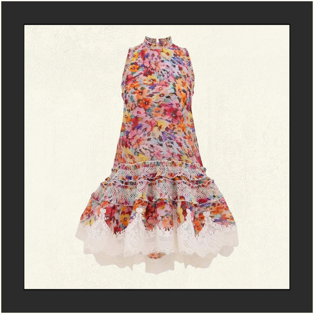 LUNA SHIRRED LANTERN DRESS
