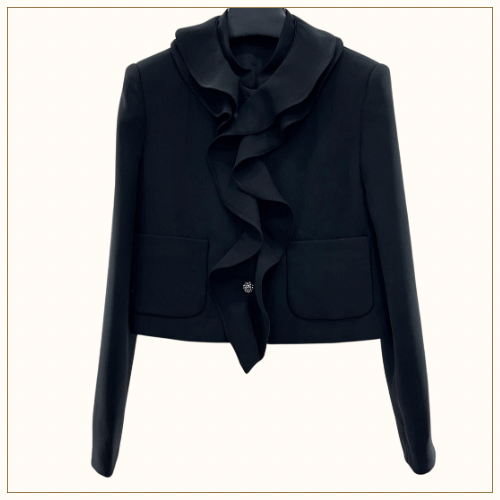 RuFFLED CROPPED JACKET