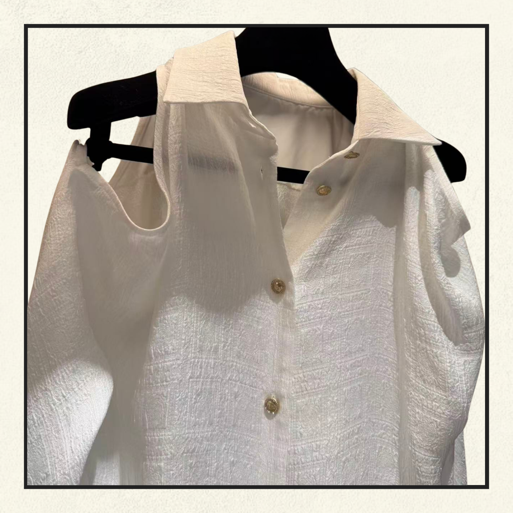 LONG SLEEVE SILK JACQUARD SHIRT