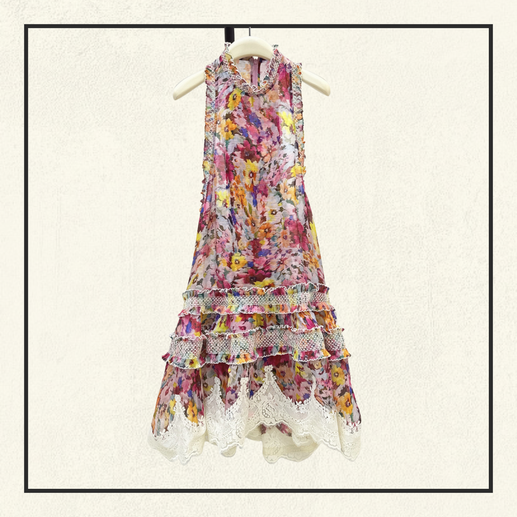 LUNA SHIRRED LANTERN DRESS
