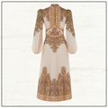NATURA BUTTONED MIDI DRESS