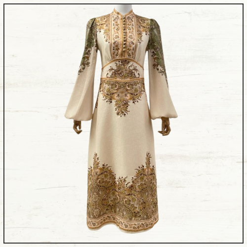 NATURA BUTTONED MIDI DRESS