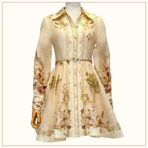 MEMENTO BUTTONED MINI DRESS