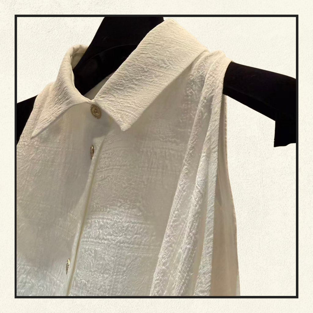 LONG SLEEVE SILK JACQUARD SHIRT