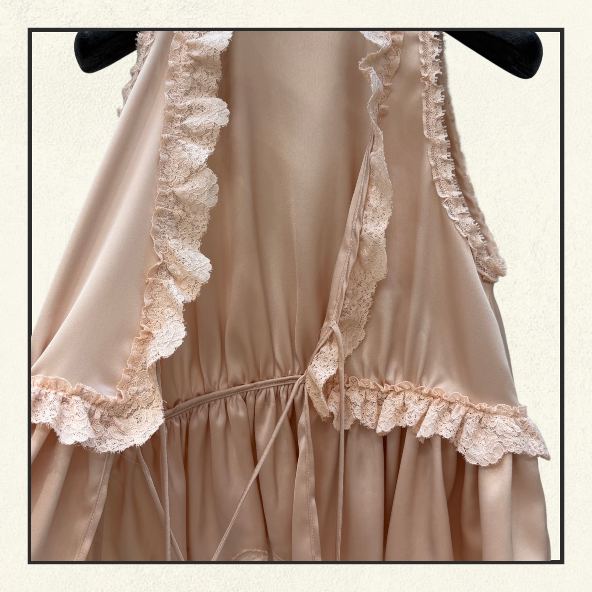 TIE FRONT SLEEVELESS SILK SATIN TOP