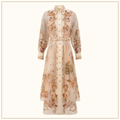 MEMENTO BUTTONED MIDI DRESS