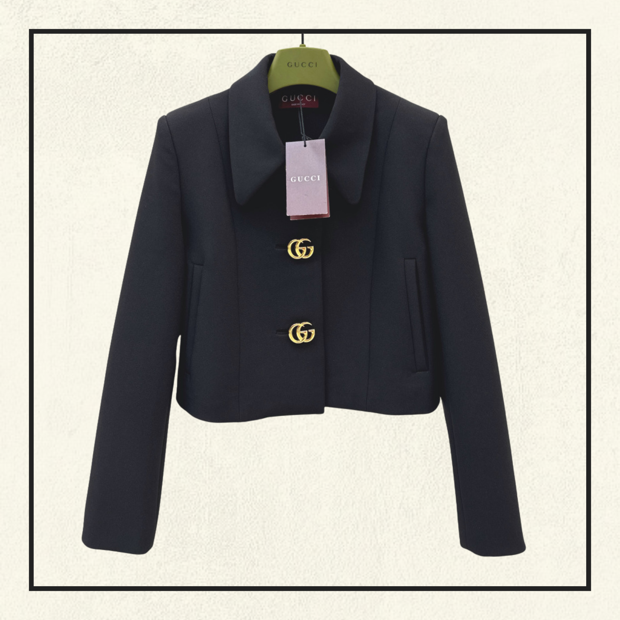DOUBLE GG CREPE WOOL JACKET & MINI SKIRT