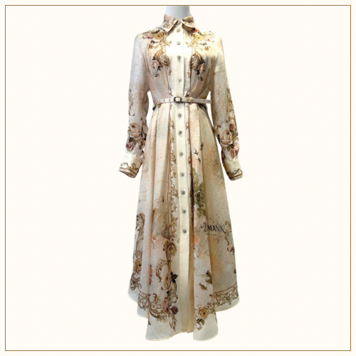 MEMENTO BUTTONED MIDI DRESS