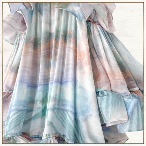 ILLUMINATE FLOUNCE SILK MINI DRESS