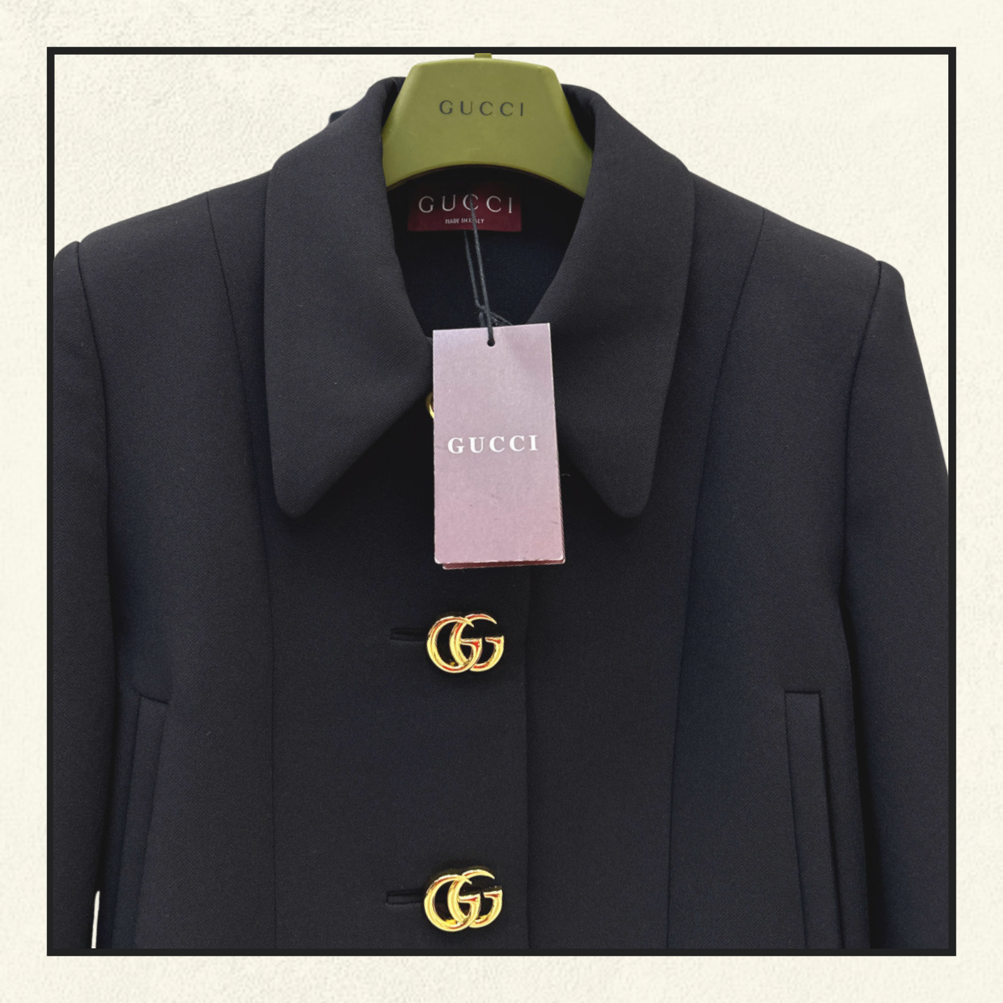DOUBLE GG CREPE WOOL JACKET & MINI SKIRT