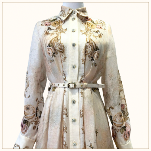 MEMENTO BUTTONED MIDI DRESS