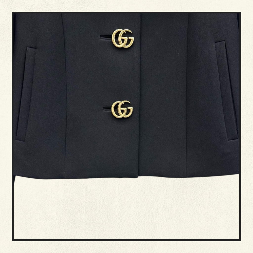 DOUBLE GG CREPE WOOL JACKET & MINI SKIRT