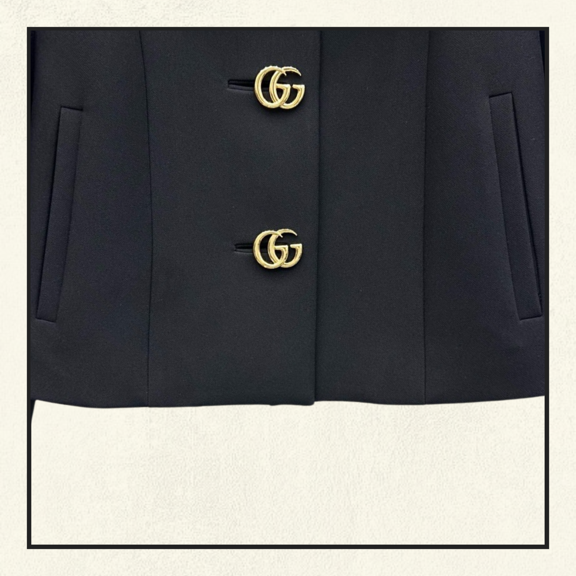 DOUBLE GG CREPE WOOL JACKET & MINI SKIRT