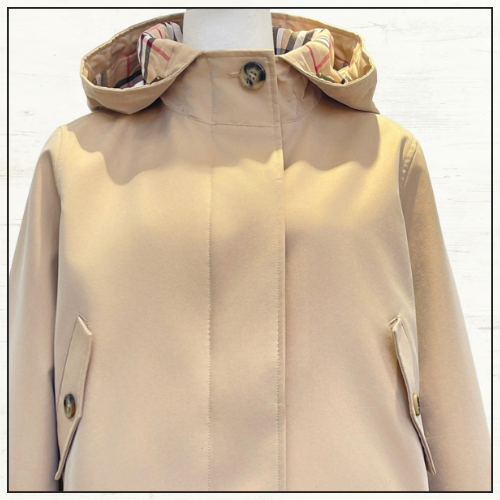 SHORT GABARDINE PARKA JACKET